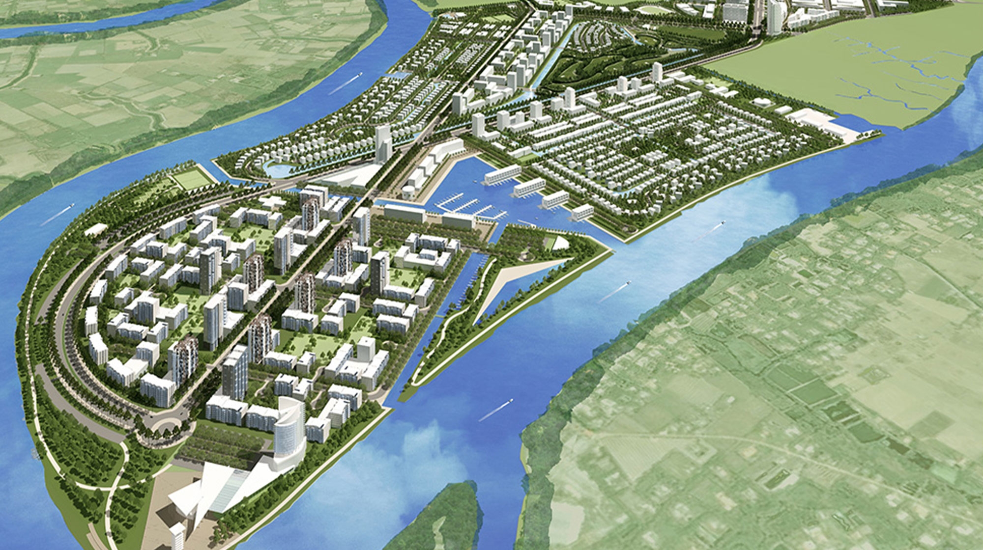 waterpoint vietnam masterplan precinct urban design by CM+